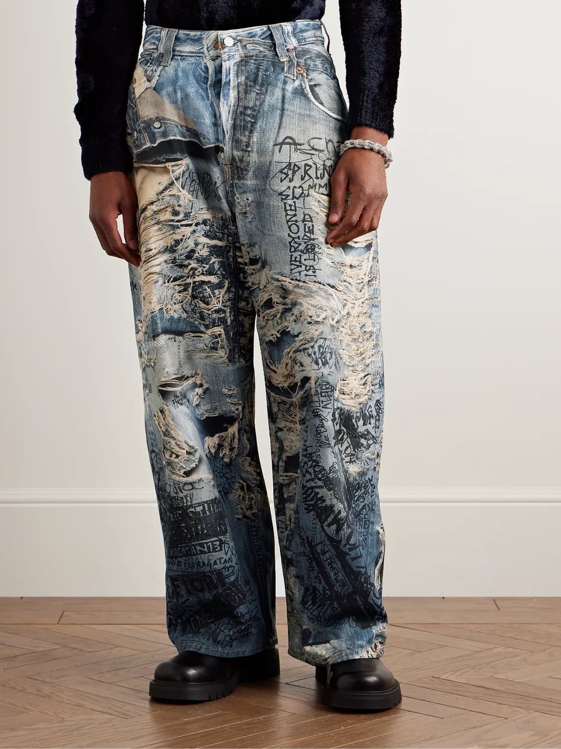 Acne studios 아크네스튜디오 블루 슈퍼 배기 데님 상품이미지3