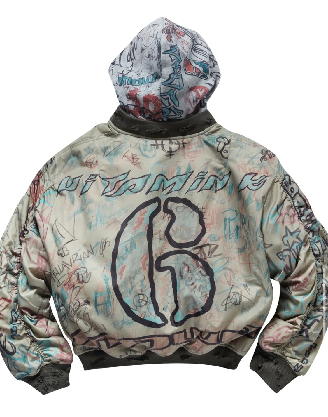 MOWALOLA GRAFFITI BOMBER GREEN 상품이미지4