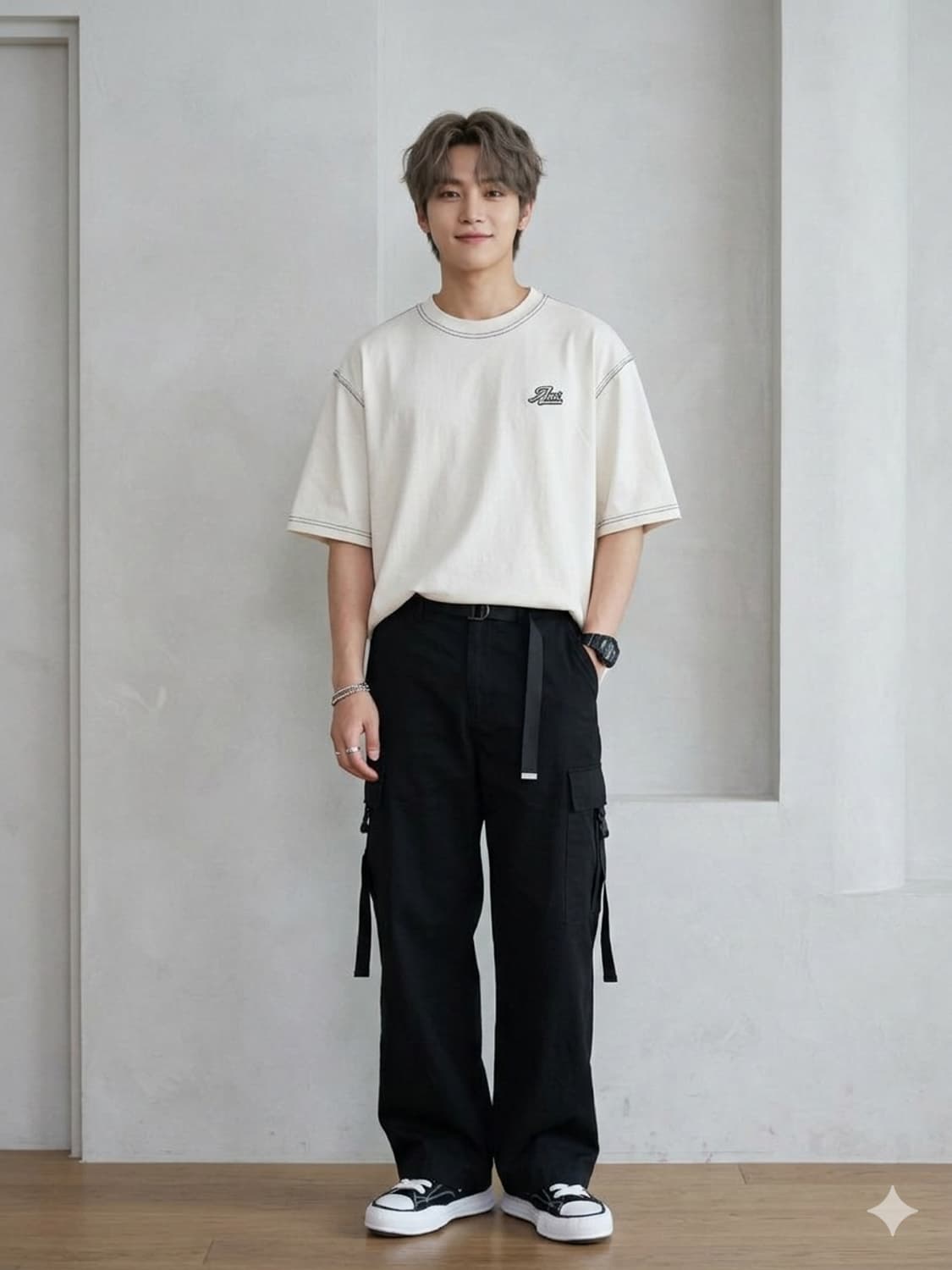 AMI 아미 시그니처 로고 스티치 반팔 티셔츠 상품이미지1