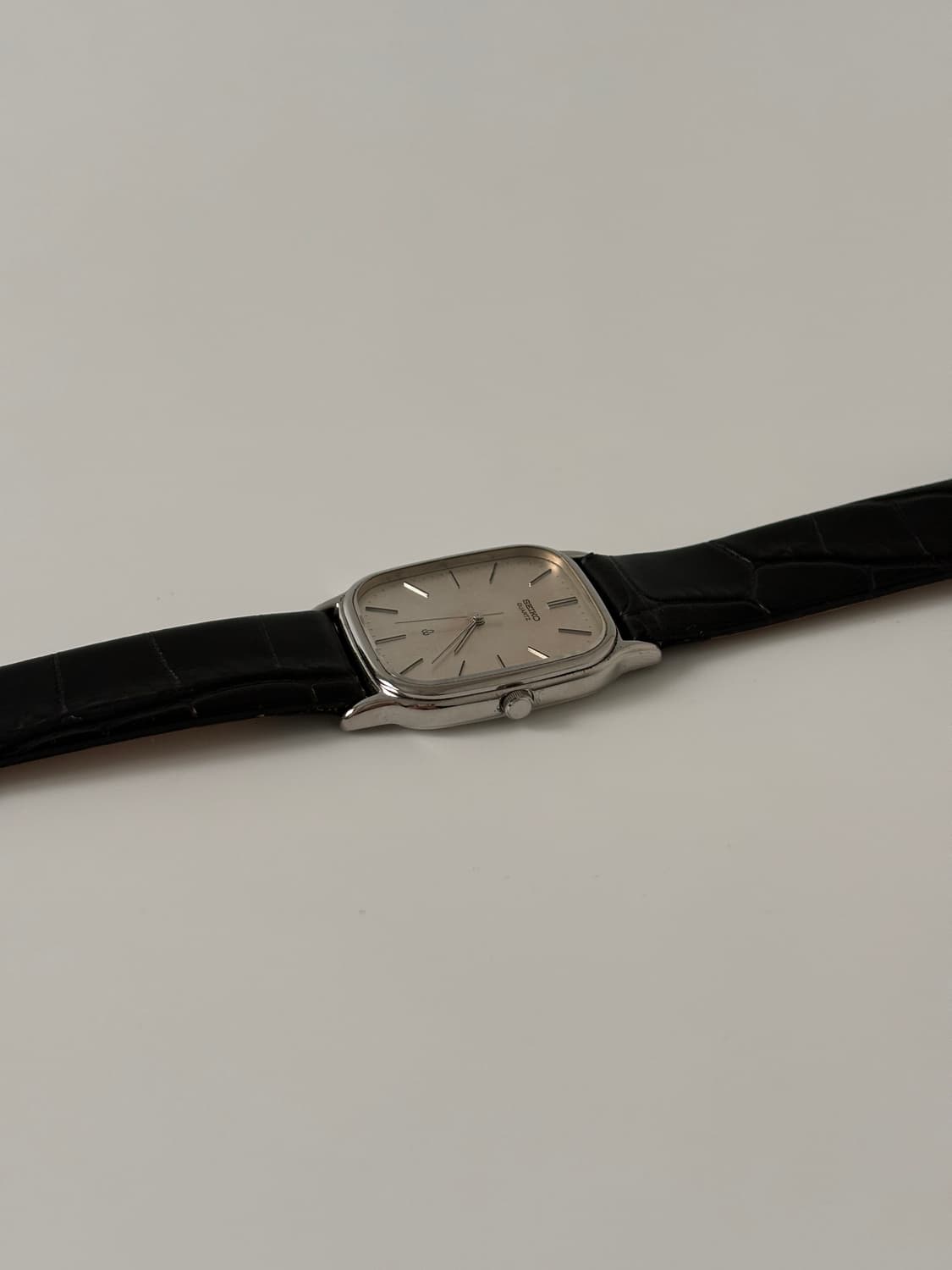 세이코 1980년대 보카시 다이얼 실버 탱크 쿼츠 남성  상품이미지5