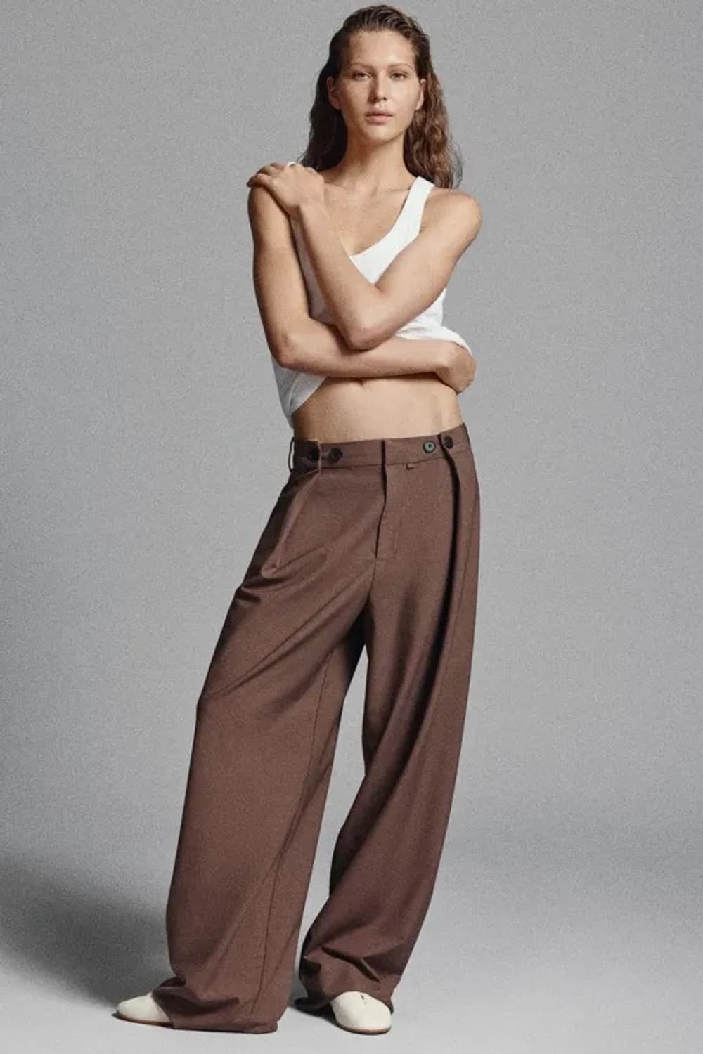 자라 모카무스 와이드 팬츠 상품이미지1