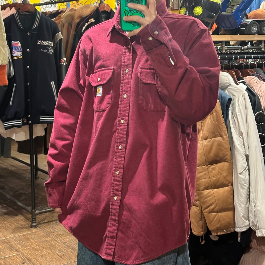 [HI] 칼하트 코듀로이 셔츠 버건디 상품이미지3