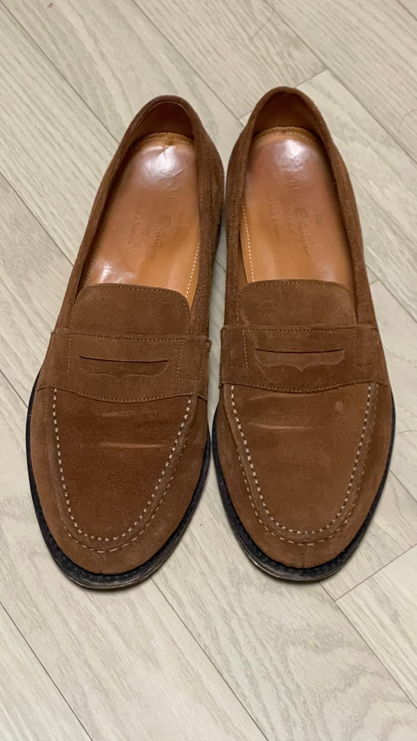 잘란스리와야 브라운 스웨이드 페니로퍼 7.5 265 상품이미지1