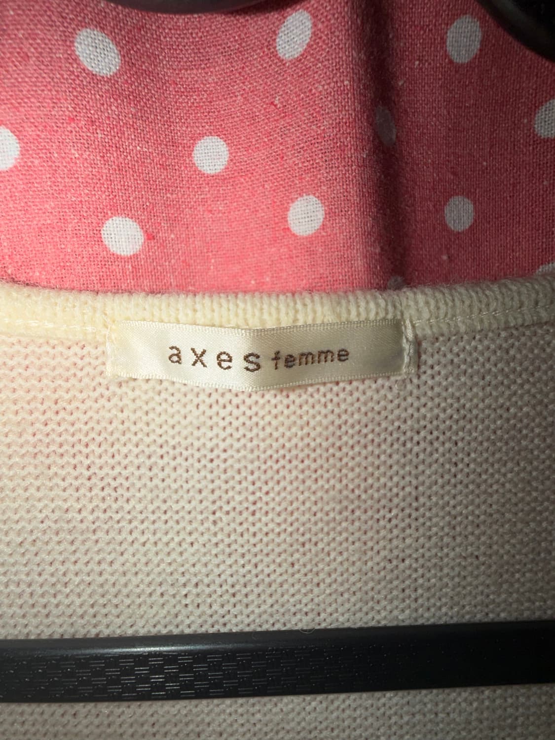 [axes femme] 엑시즈팜 핀터깔 빅리본 레이스 풀오버 니트 상품이미지3