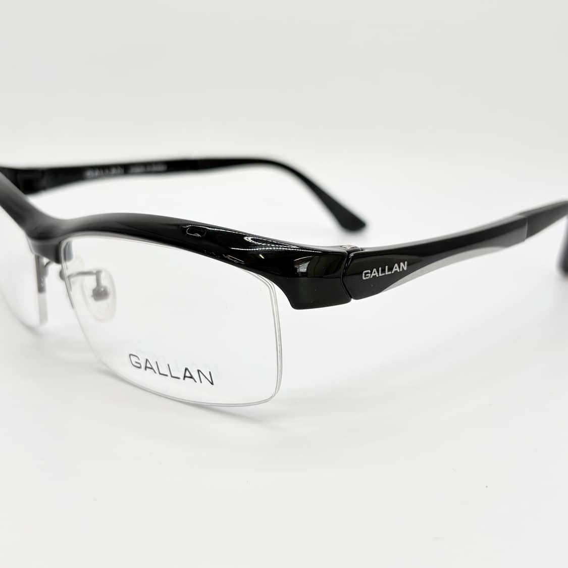 GALLAN 블랙 반무테 고글 안경 상품이미지4