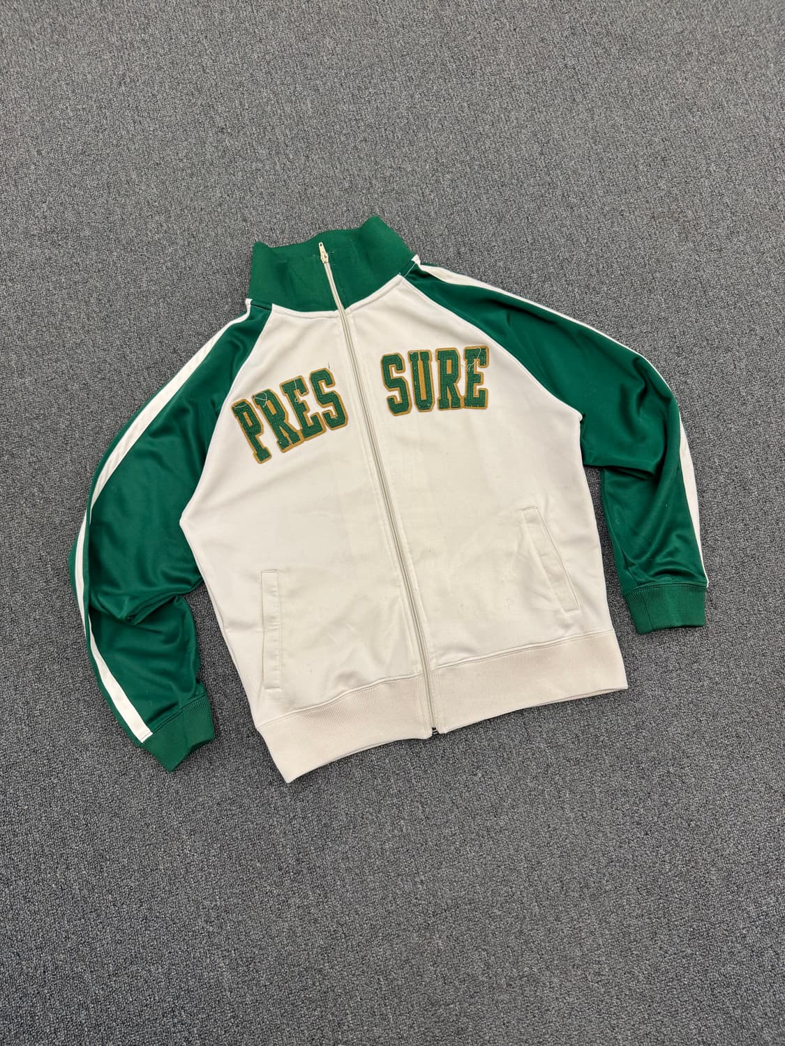 M)Mer Vester 빈티지 패치 로고 그린 트랙탑 져지 상품이미지3