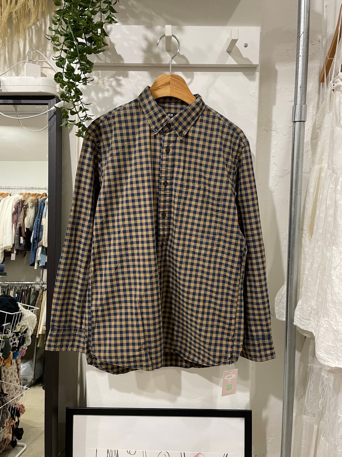 쿠키 브라운 체크 셔츠 상품이미지8