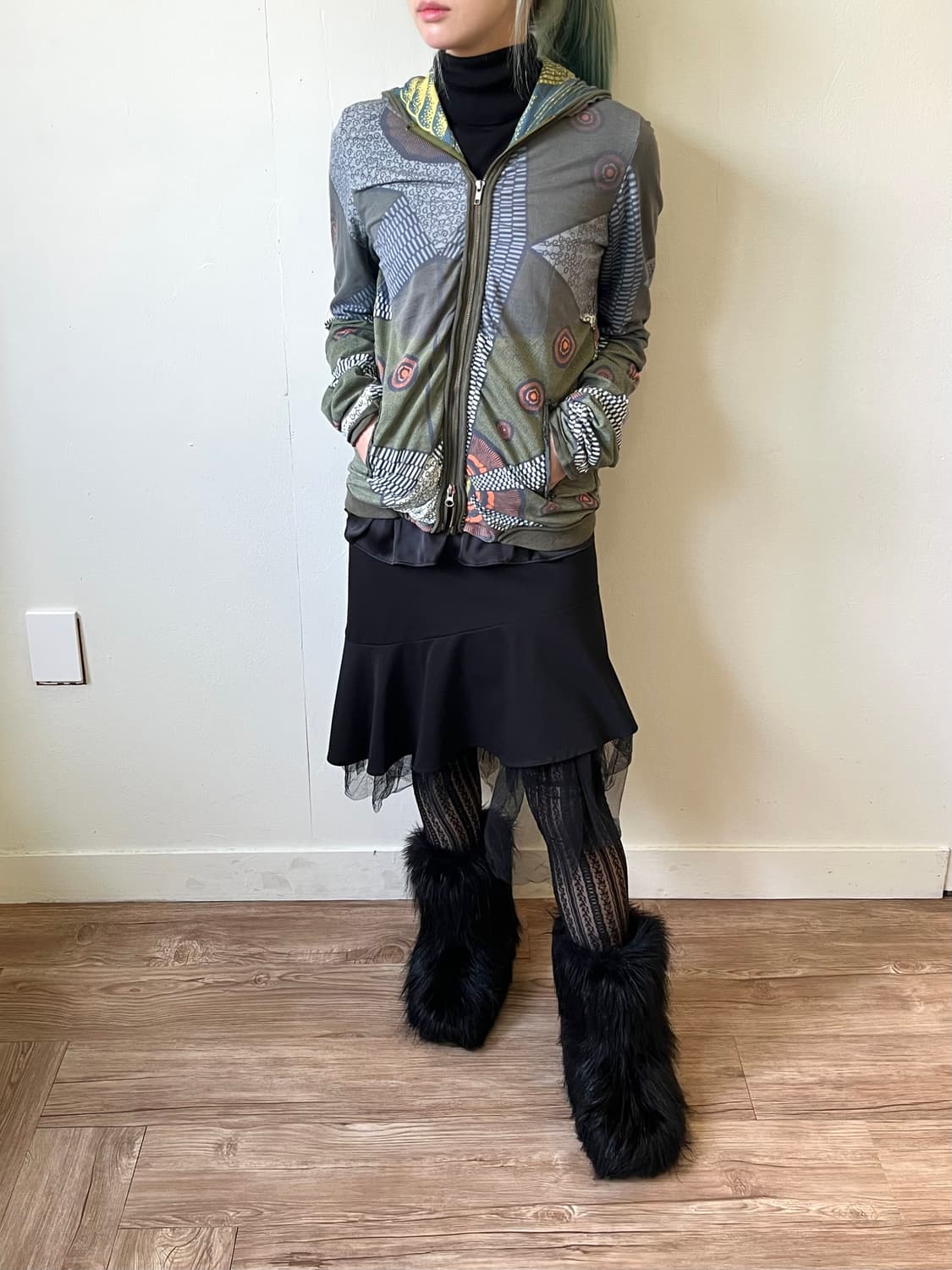 JNBY 아트 후드집업 상품이미지5