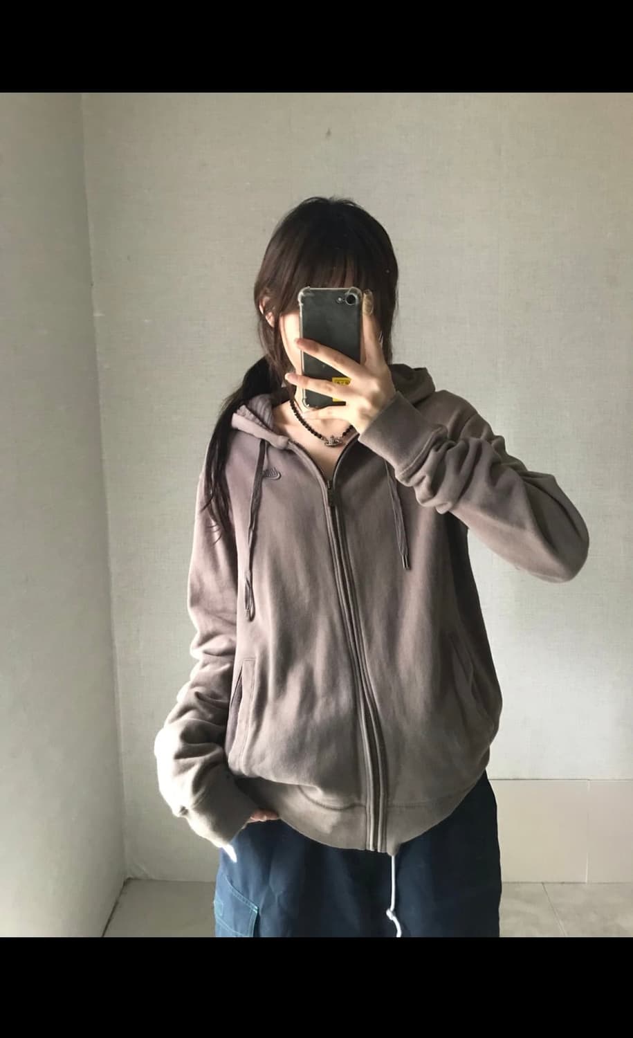 나이키 밀크브라운 후드집업 상품이미지1