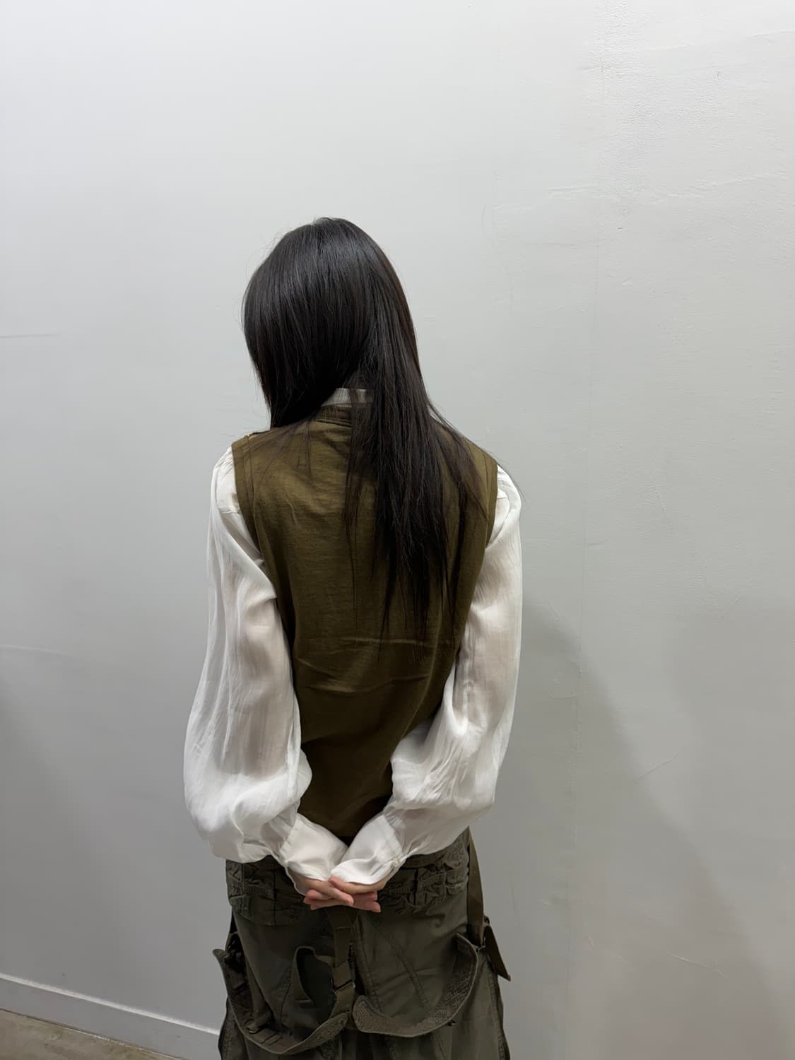 꼼데가르송 하트 패턴 코튼 슬리브리스 탑 상품이미지8