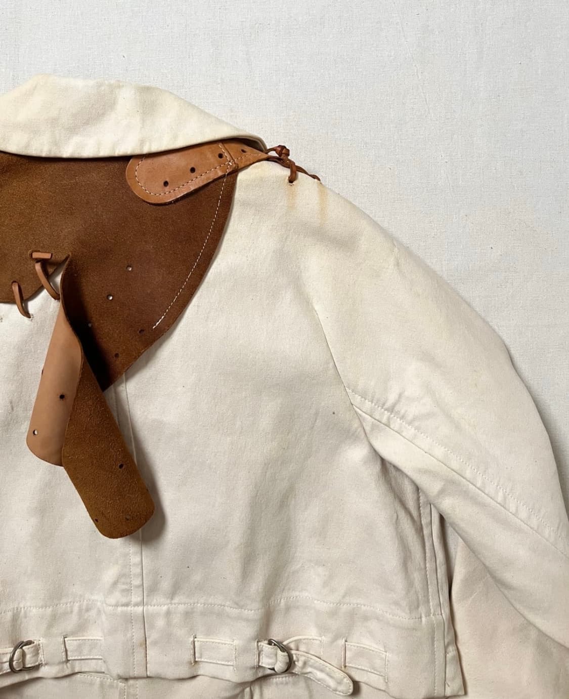 (M)꼼데가르송 05ss 레더 레이스업 봄버 웨스턴 자켓 상품이미지5