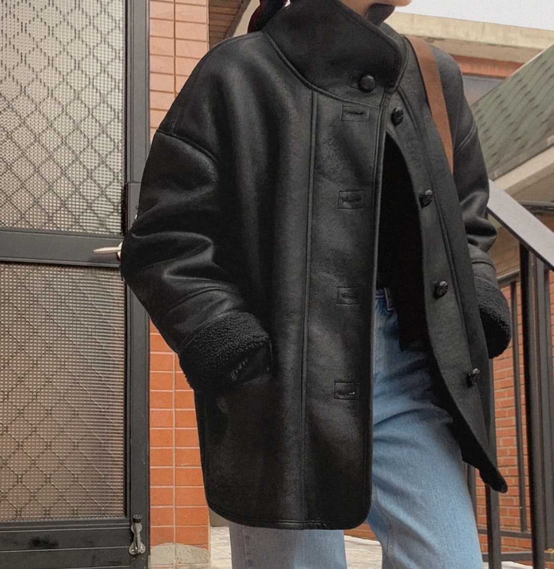 덤블 무스탕 레 더 자켓 상품이미지1