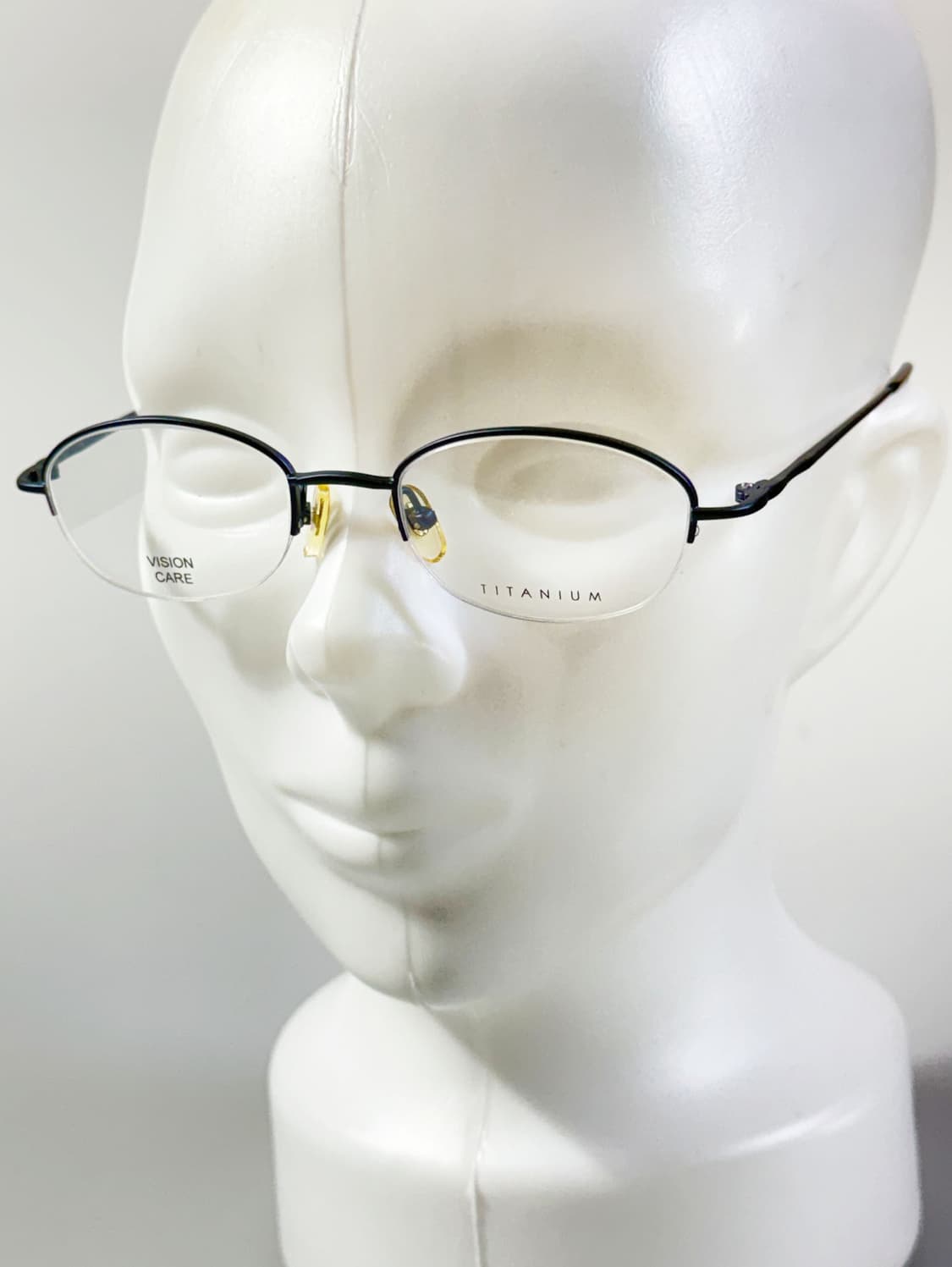 다크 네이비 반무테 스퀘어 프레임 빈티지 안경 상품이미지8