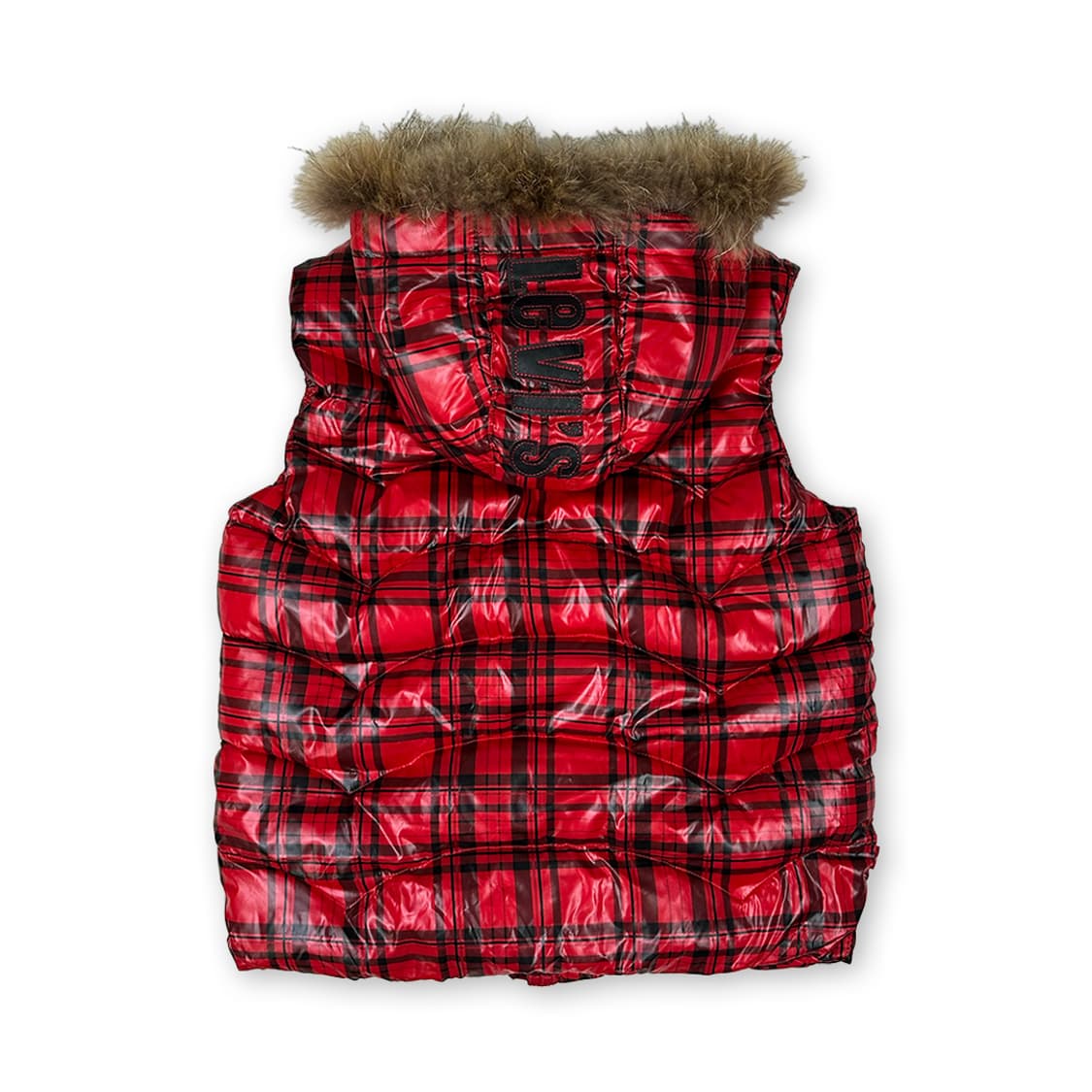 리바이스 체크 오리털 패딩 베스트 상품이미지2