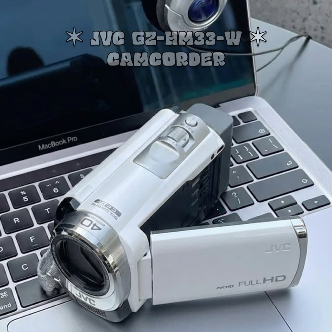 JVC 빈티지 디지털 캠코더 GZ-HM33-W 화이트 상품이미지1