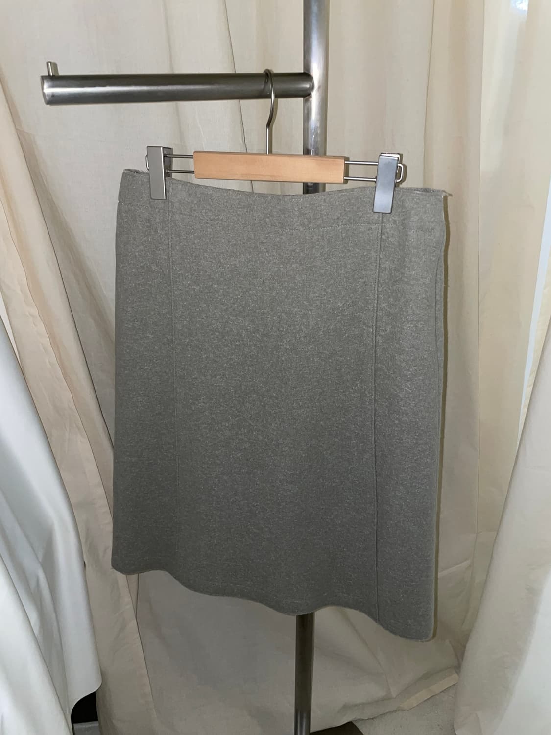 vintage mint gray boucle midi skirt 상품이미지1