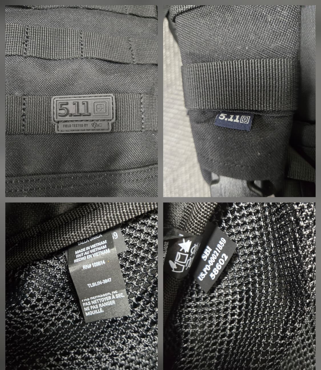 5.11 택티컬 러쉬72 블랙 백팩 상품이미지7