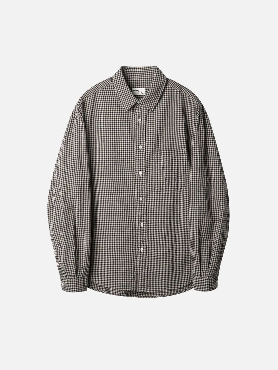 [구매][3] 러프사이드 25fw 프라이머리 셔츠_베이지 깅엄체크 상품이미지1
