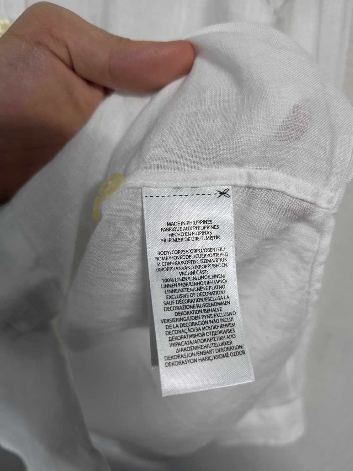 폴로 랄프로렌 클래식핏 린넨 셔츠 XS 상품이미지5