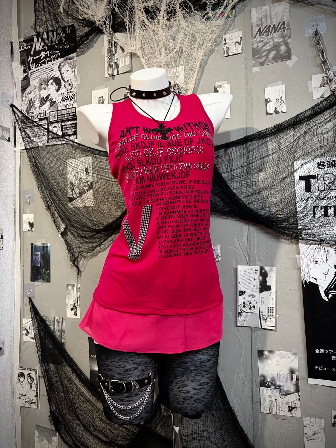 Y2K cubic lettering Layered sleeveless 상품이미지6