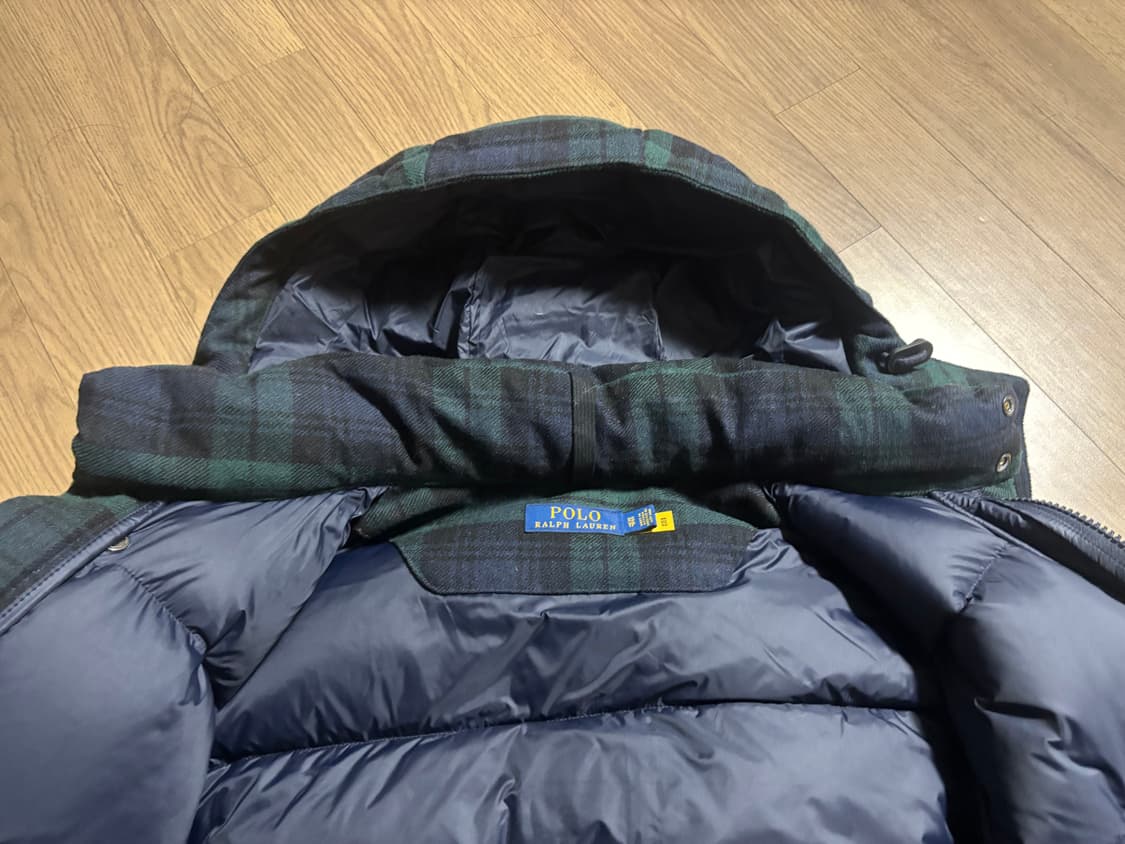 폴로 블랙와치 타탄체크 울 롱패딩코트 남여공용 상품이미지6