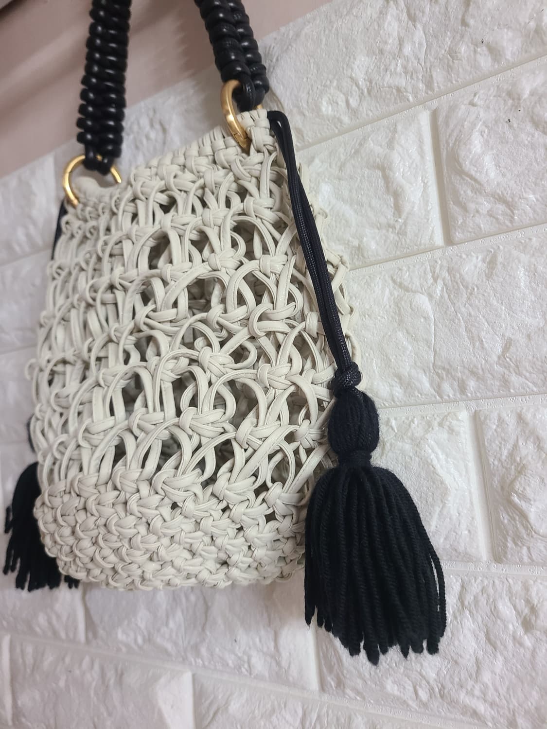 하이퀄 가죽 크로쉐 네트백 상품이미지2