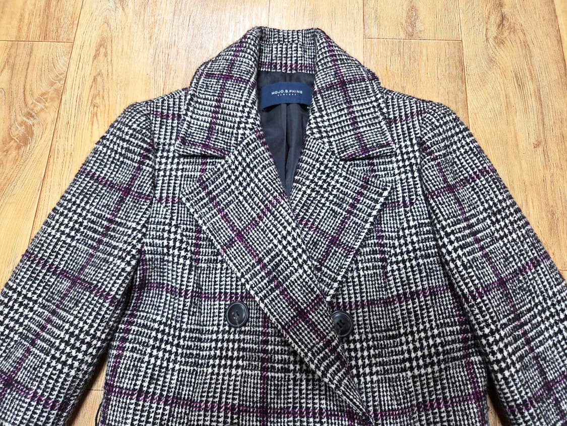 모조에스핀(MOJO.S.PHINE) 체크 더블코트 55 상품이미지4
