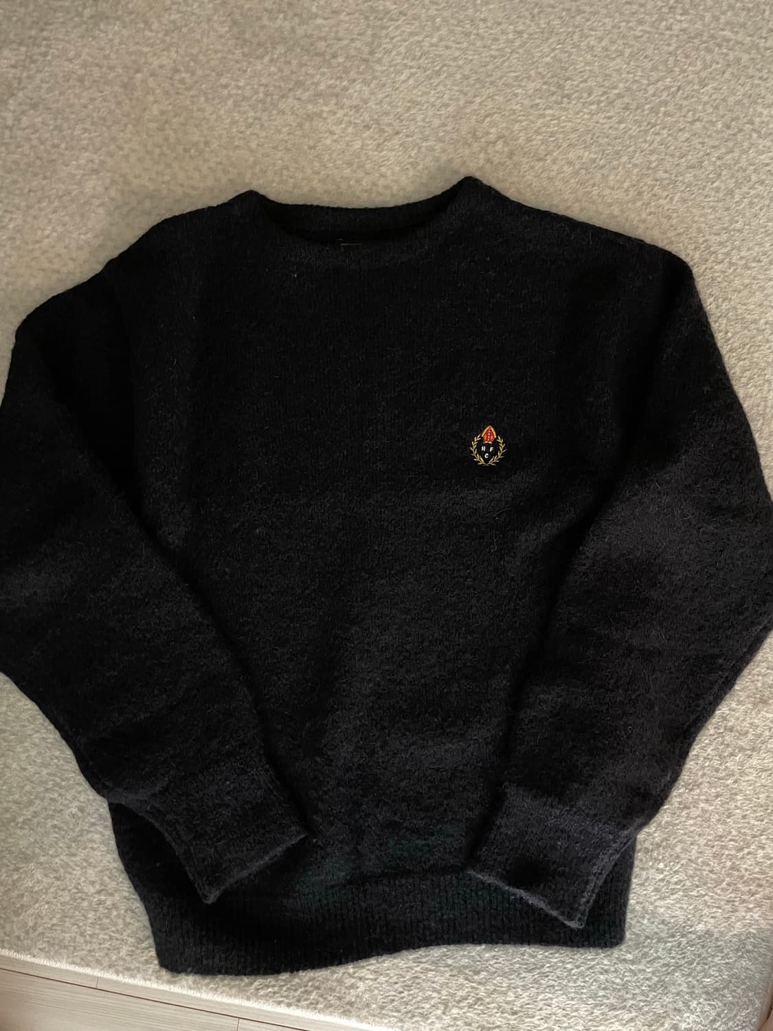 [M] 헤리티지플로스 알파카 니트 블랙 상품이미지2