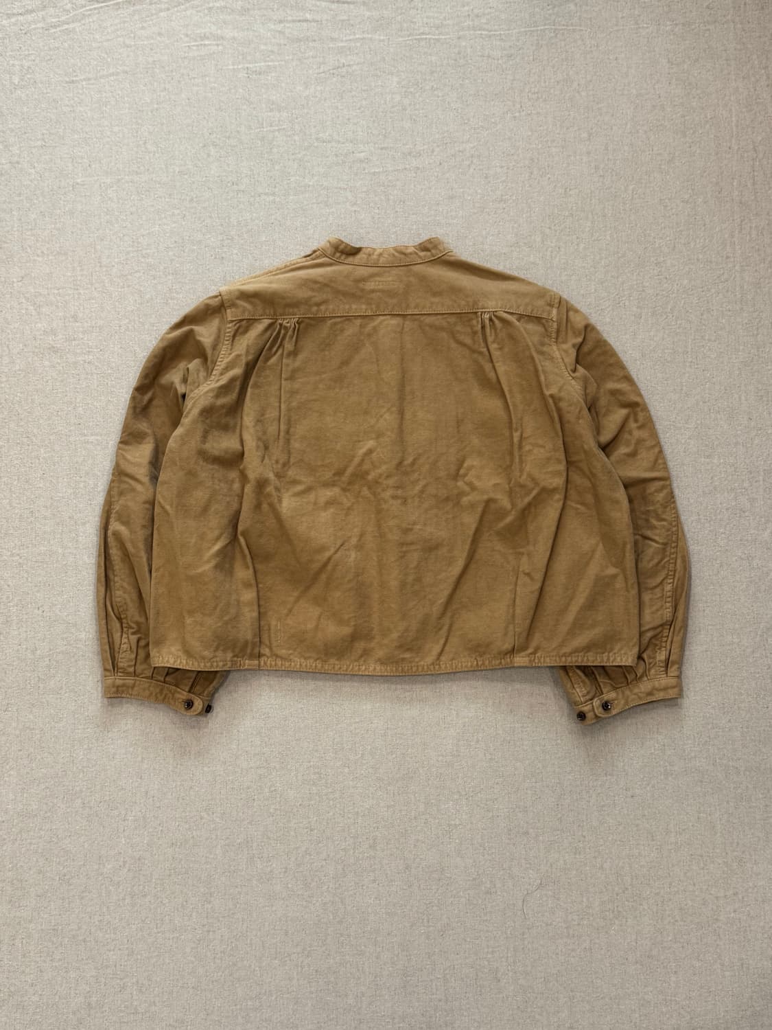 캐피탈 크롭 논카라 셔츠 자켓 상품이미지6