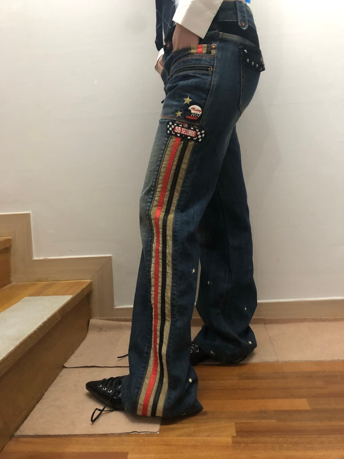 빈티지 EXR 데님 패치 팬츠 상품이미지2