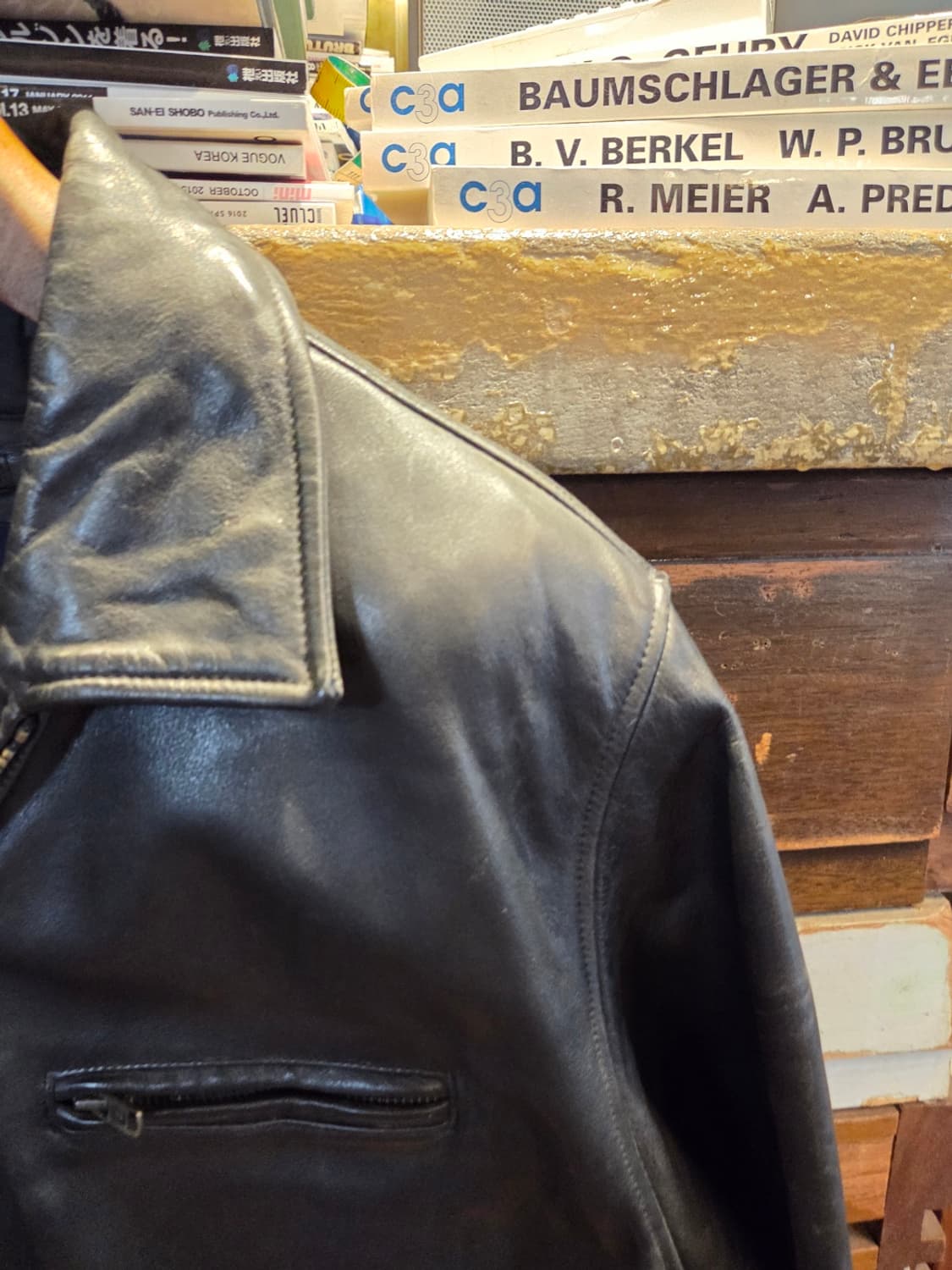 90'S 올드갭 카우하이드 레더 자켓 상품이미지8