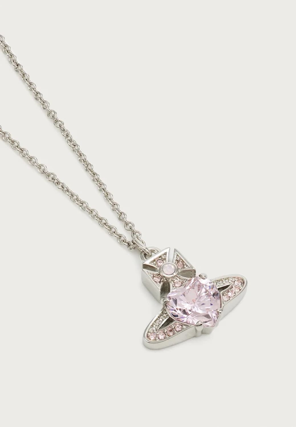 비비안웨스트우드 아리엘라 핑크 실버 목걸이 상품이미지1