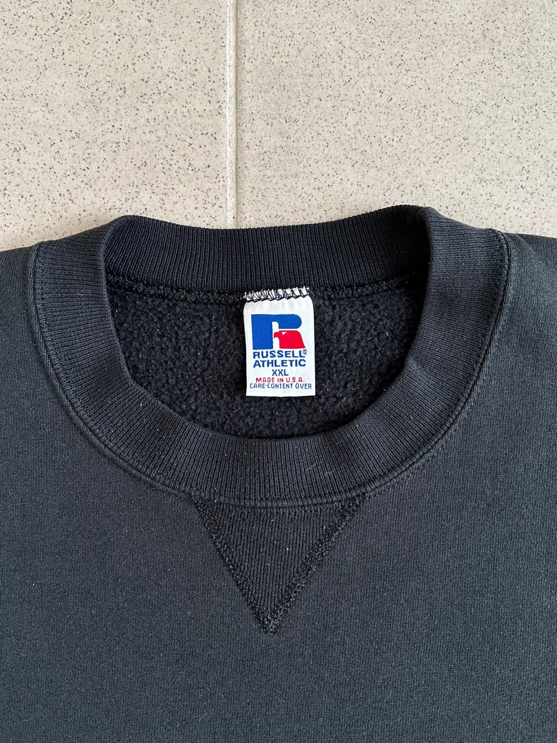 90s 빈티지 러셀 스웻셔츠 블랙 XXL USA 상품이미지6