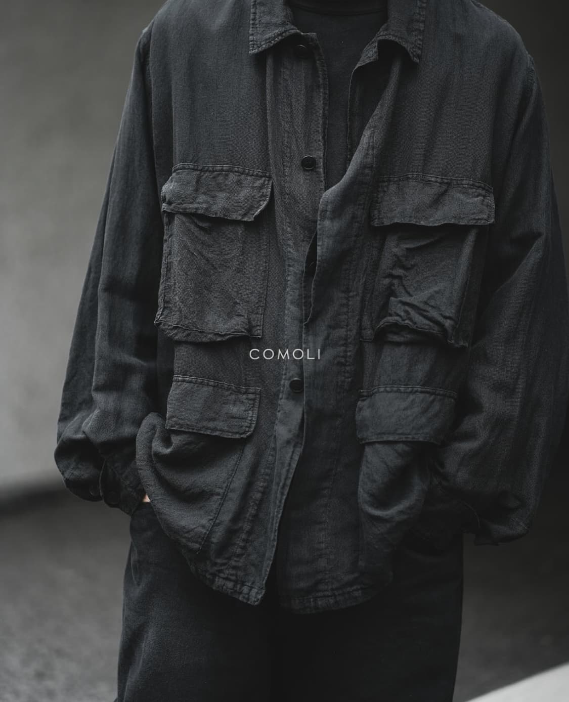 [3] 26SS 코모리 BDU 실크코튼 페이드블랙 상품이미지1