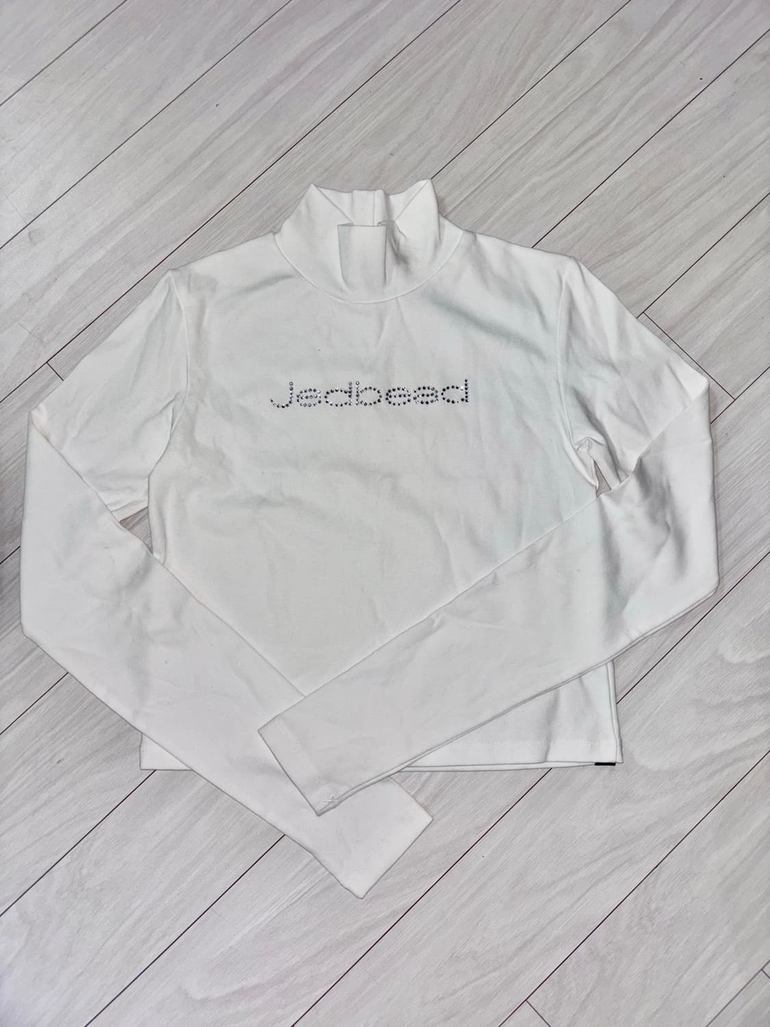 Jedbead 제드비드 주얼리 핫픽스 크롭티 화이트 상품이미지1