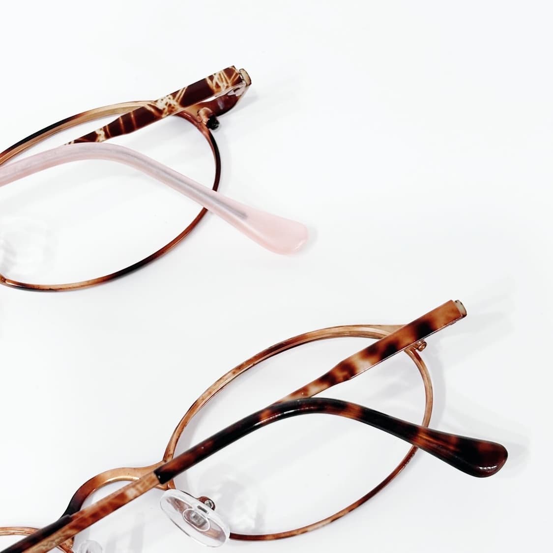 ESSENCE 브라운 크랙 메탈 데드스탁 빈티지안경 상품이미지5