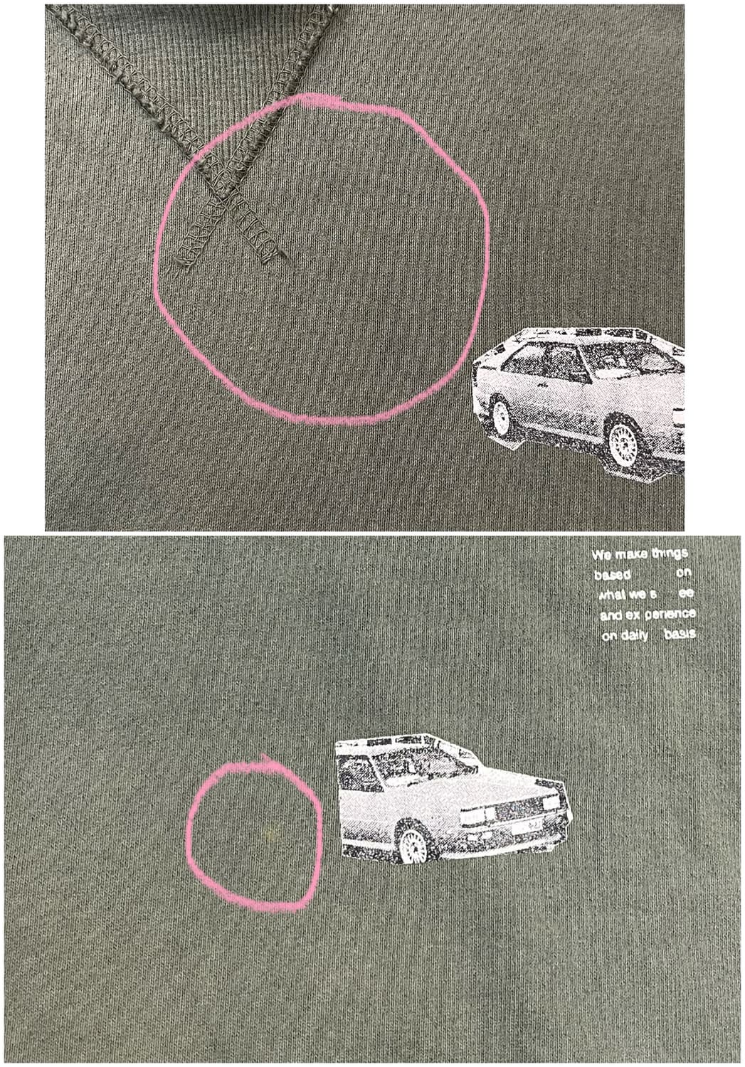 디스이즈네버뎃 OVER DYED BOXER 후드 카키 S #csz3338 상품이미지5