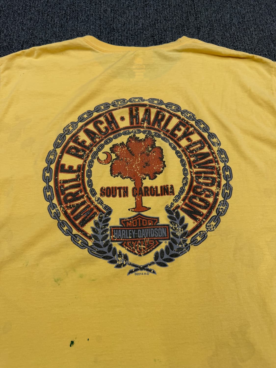 2XL) 할리데이비슨 빈티지 스컬 프린팅 반팔 티셔츠 상품이미지8