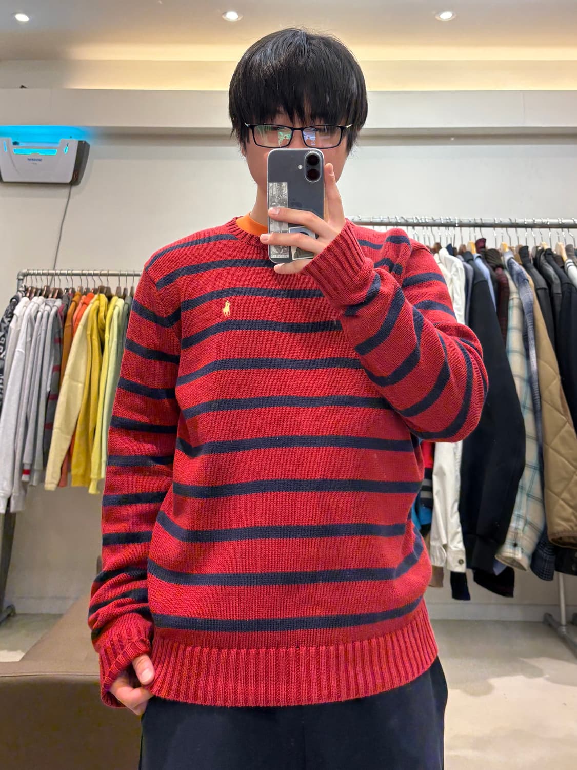 폴로 랄프로렌 스트라이프 니트 레드 상품이미지8