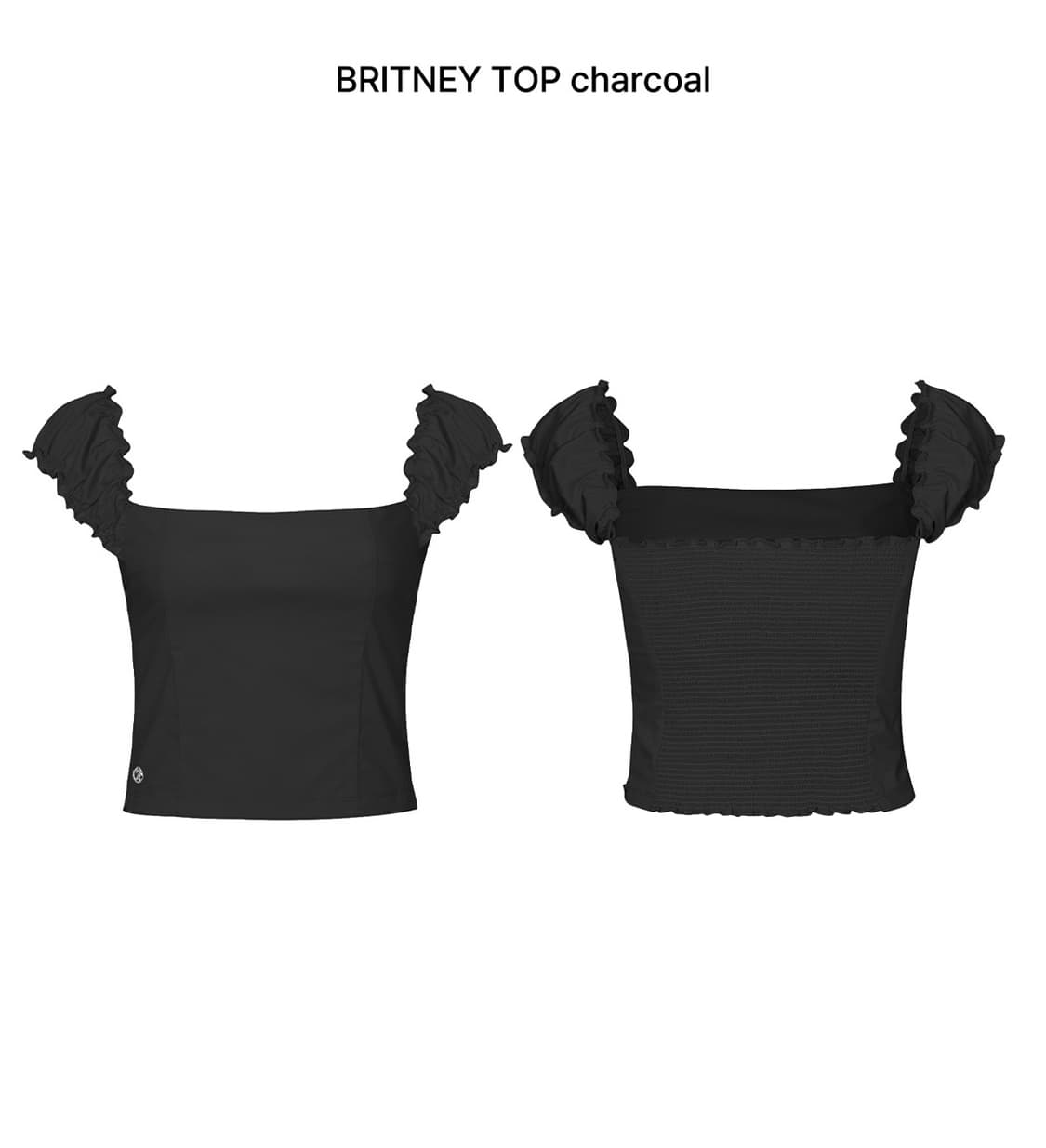 [택o새상품] 페인오어플레져 브리트니 탑 차콜 M 페오플 상품이미지2