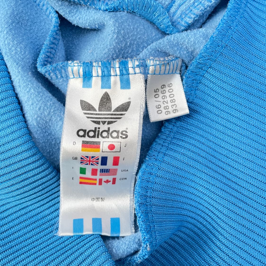 00s 아디다스 대대장 스카이블루 오리지날 져지 올드스쿨 트랙탑 L 상품이미지9