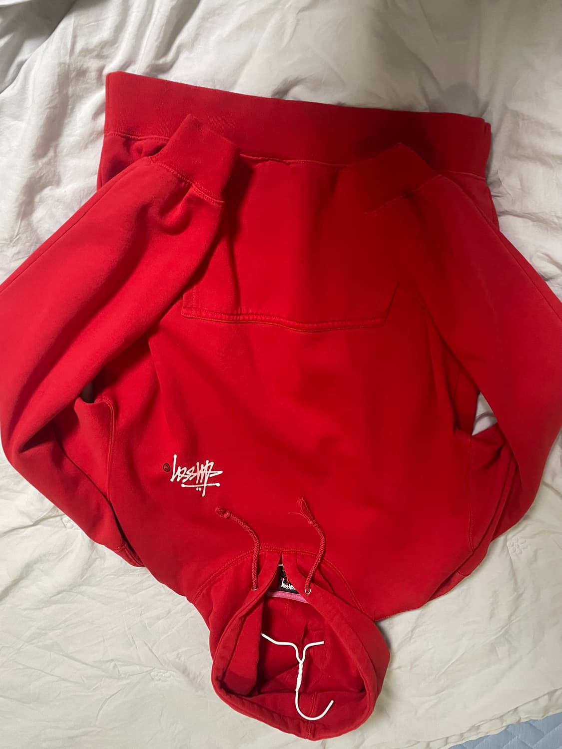 스투시 베이직 후드틱 레드 상품이미지1