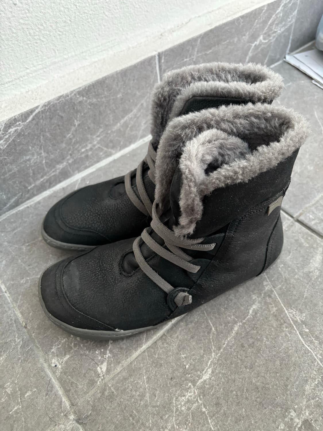 캠퍼 레더 털 부츠 37(240) 상품이미지3