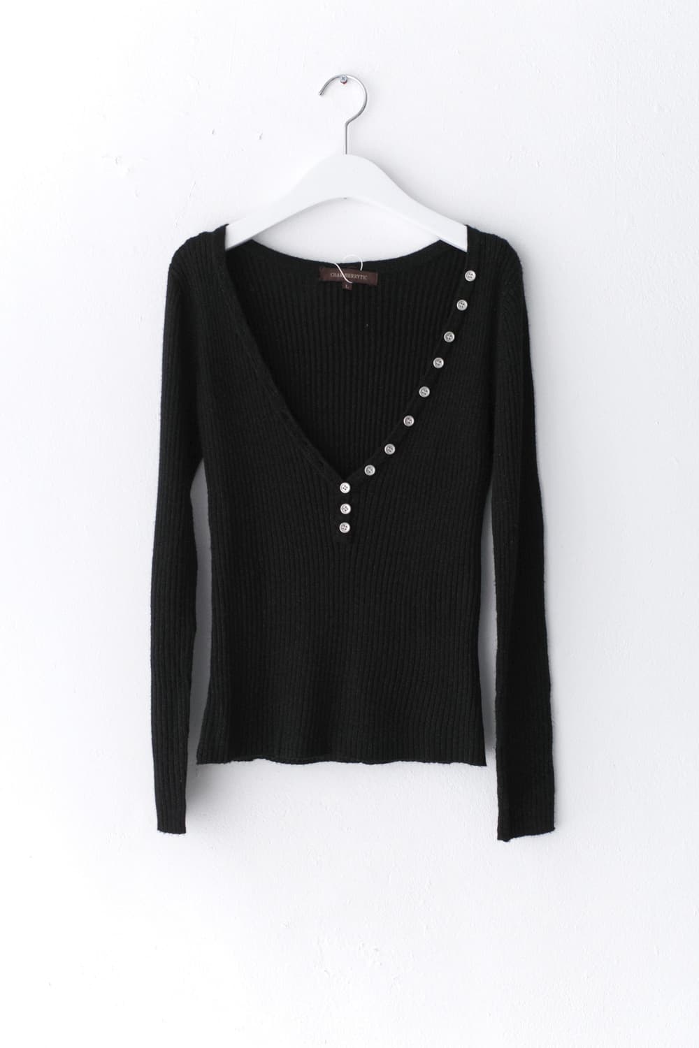 silver button knit 상품이미지1