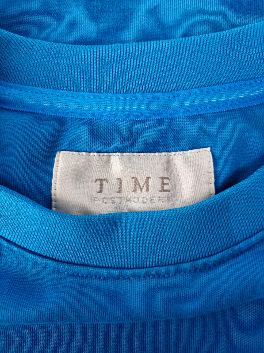 타임옴므(TIME HOMME)라운드넥 포켓 반팔티셔츠 블루 상품이미지5