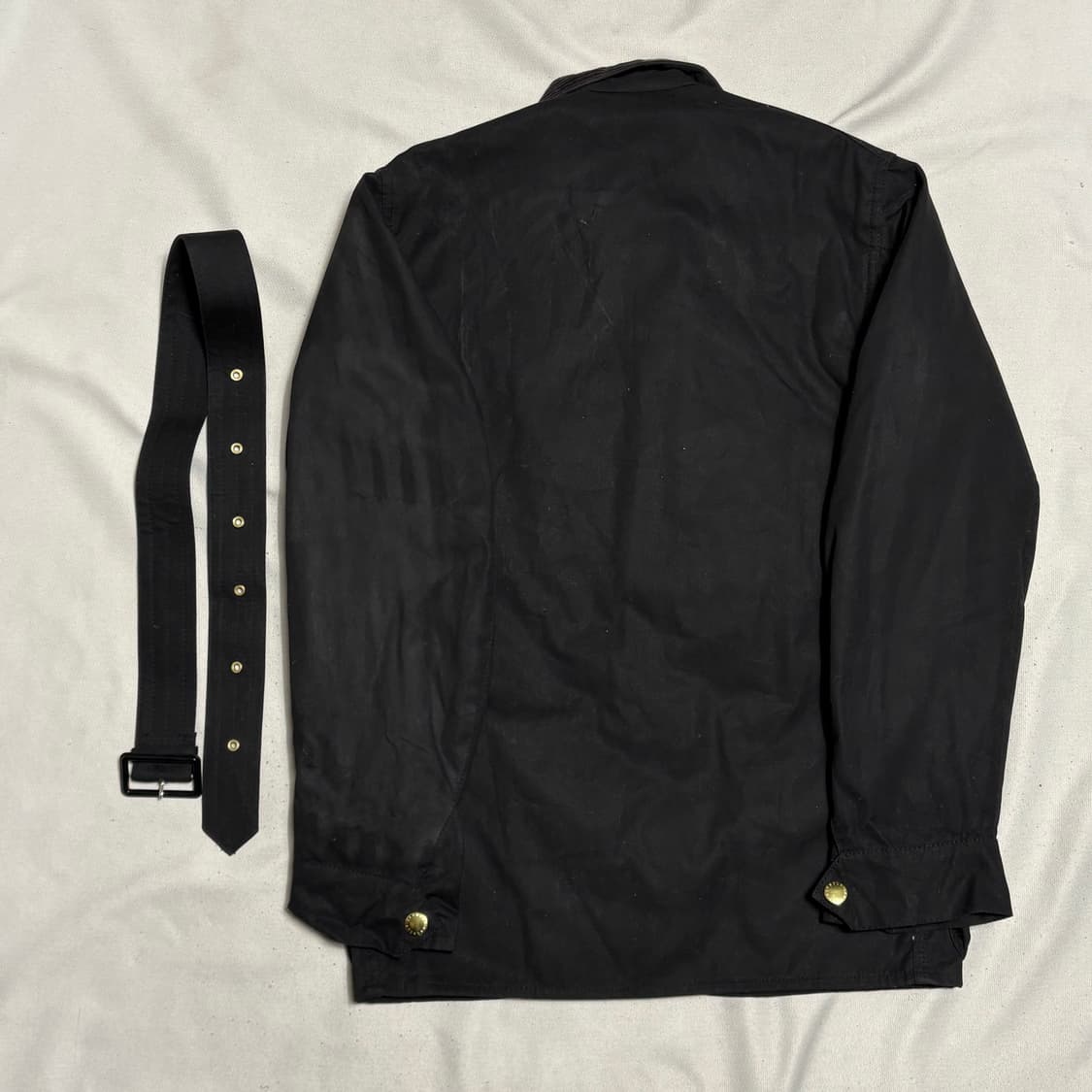 32 새상품 바버 인터내셔널 벨트 왁스 자켓 상품이미지3