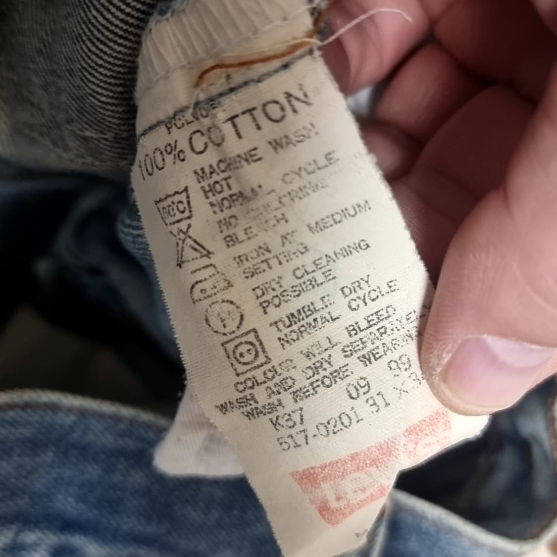 90s 마데인코리아 리바이스 517부츠컷 데님(실측) 상품이미지8