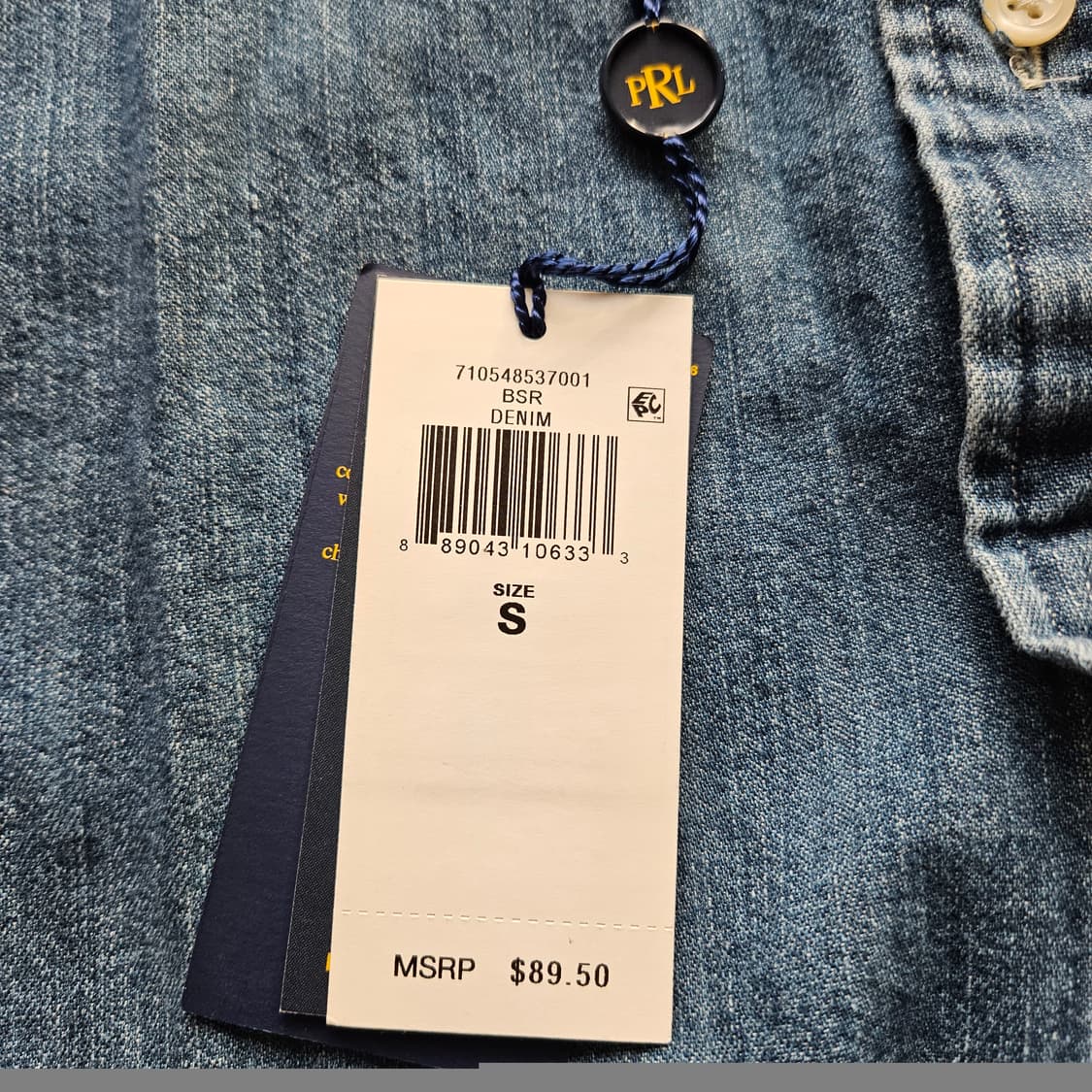 폴로 데님셔츠 클래식핏 S사이즈 상품이미지5