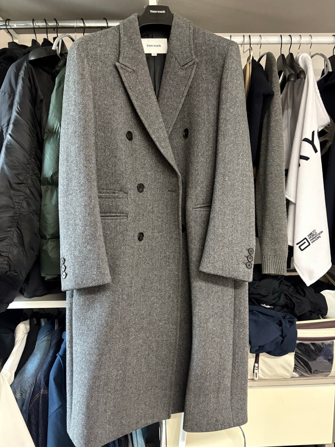 토니웩 헤링본 코트 M size 상품이미지1
