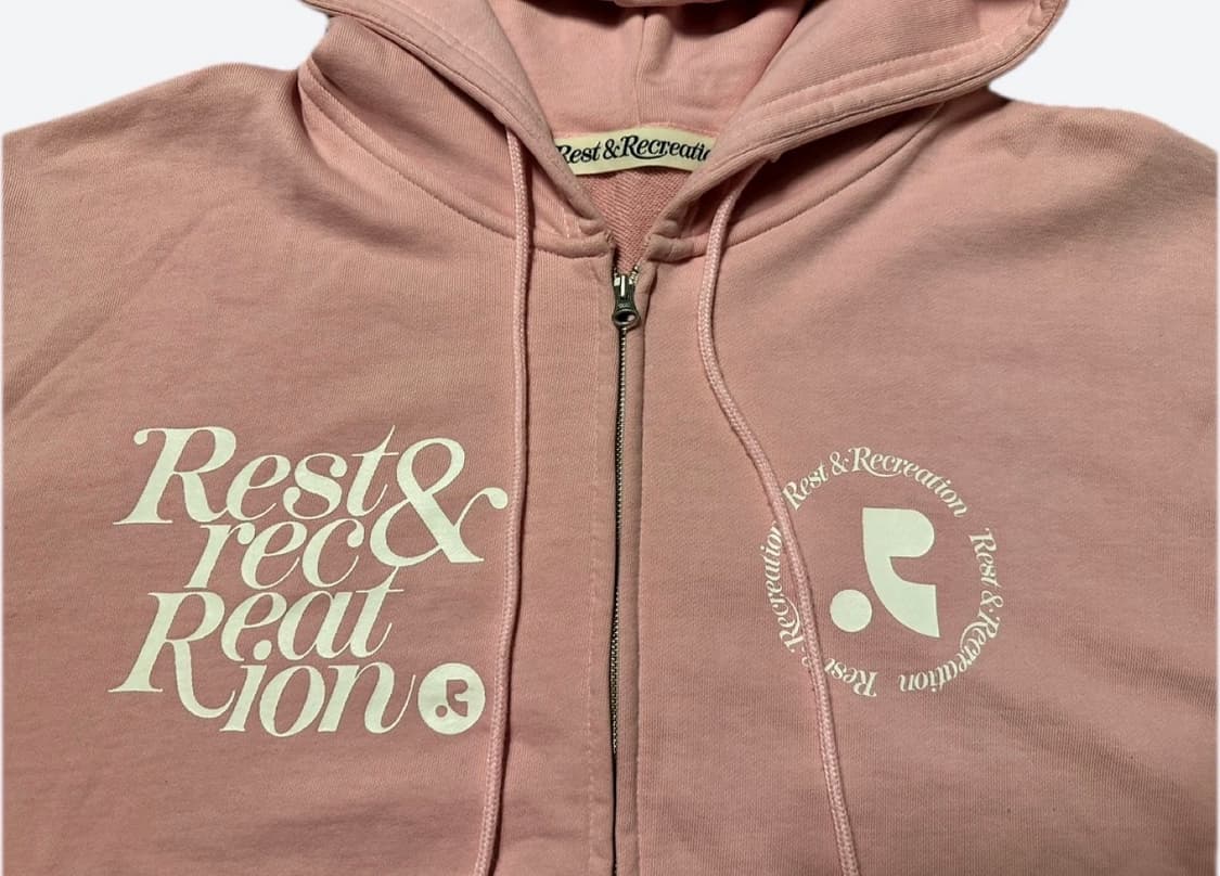 레스트앤레크레이션 핑크 후드집업 상품이미지2